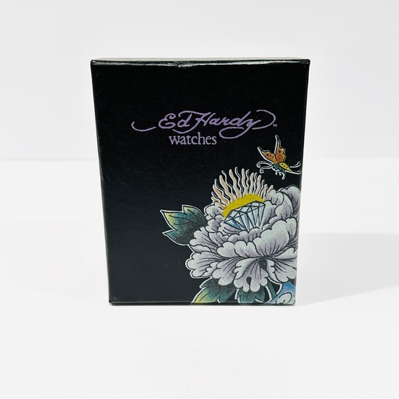 Ed Hardy Swarovski Crystals White Band Watch - Picture 9 of 9